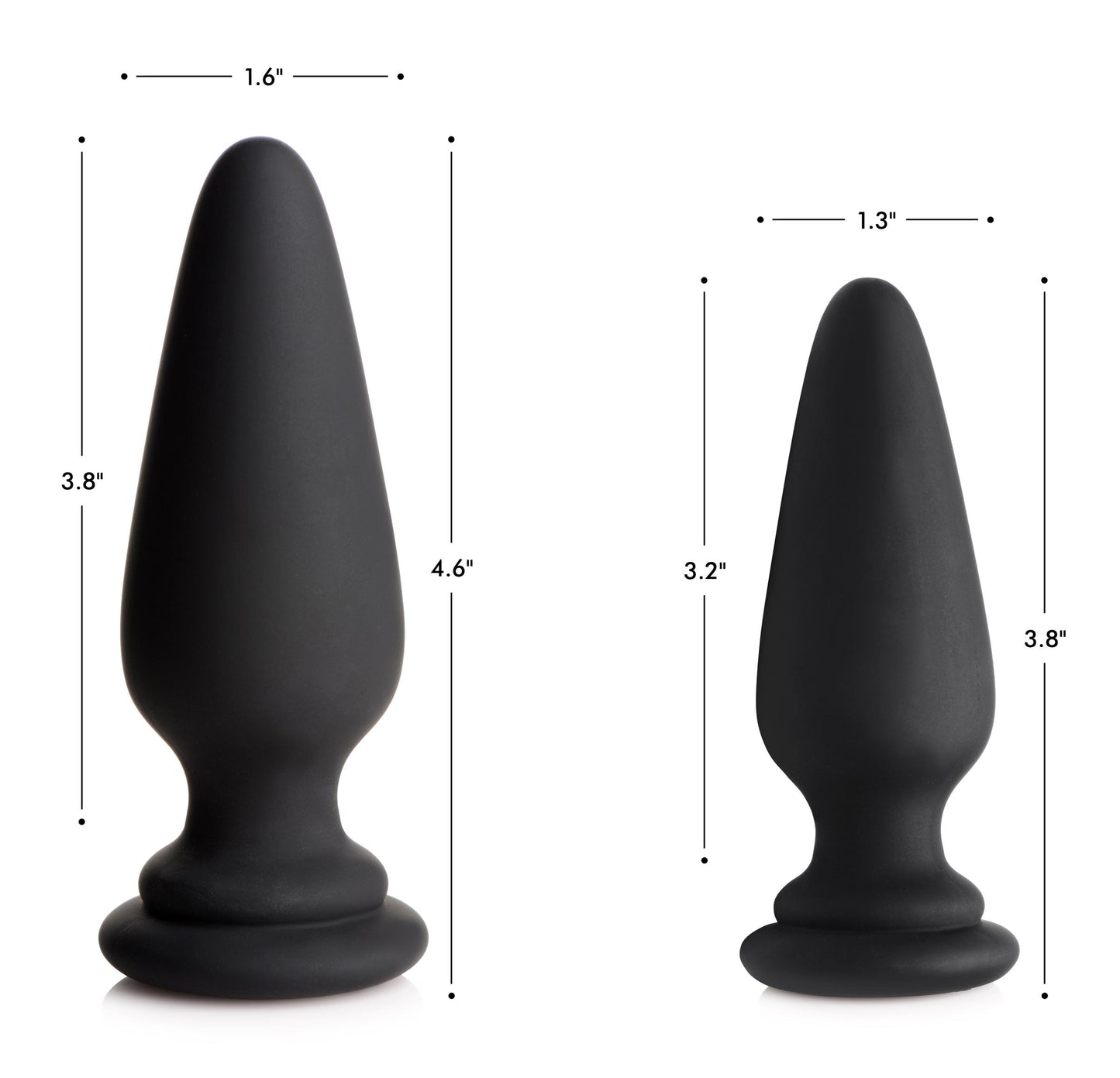 Small Anal Plug with Interchangeable Fox Tail - Black - UABDSM