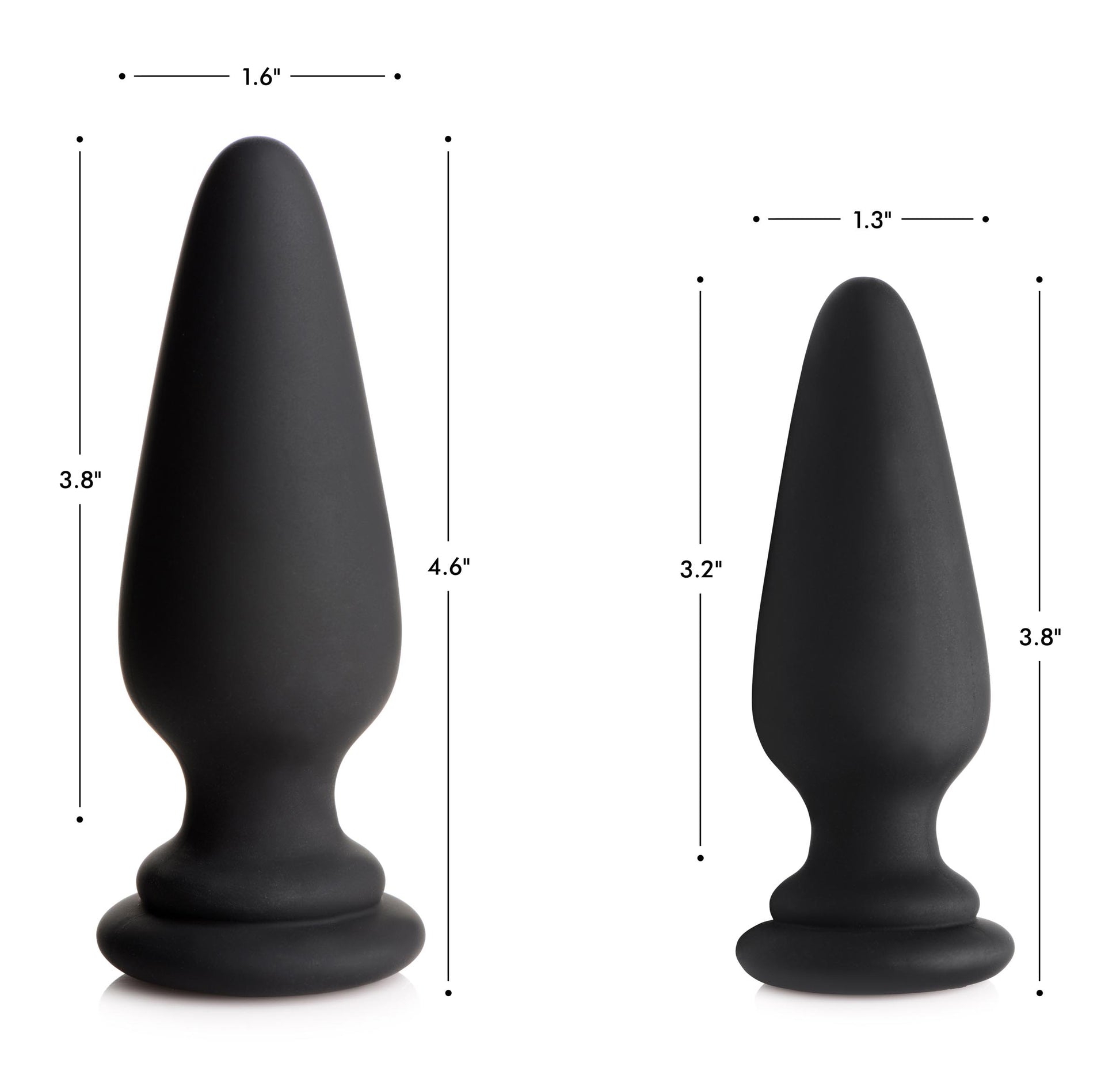 Large Anal Plug with Interchangeable Fox Tail - Black - UABDSM