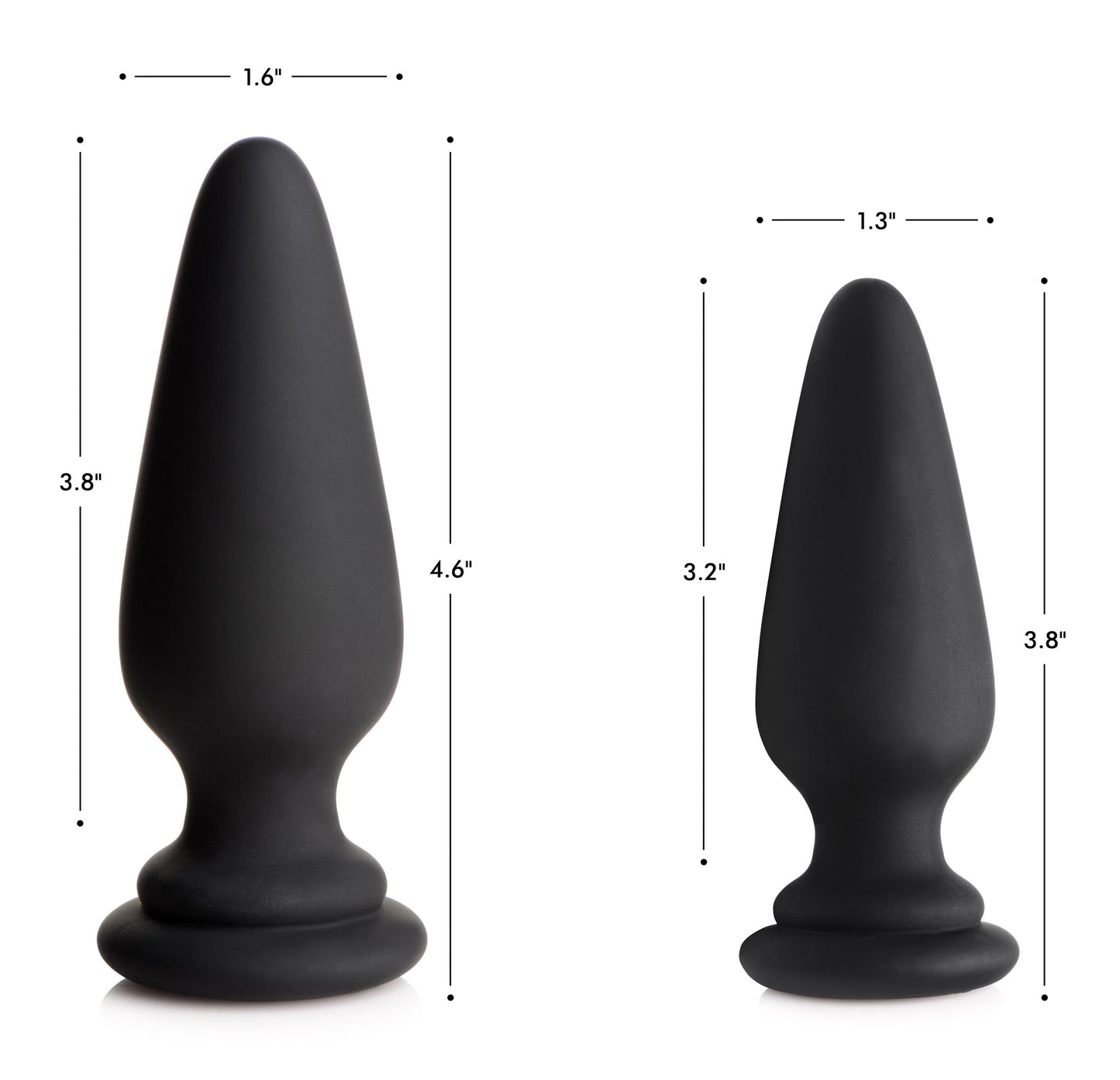 Large Anal Plug with Interchangeable Fox Tail - White - UABDSM