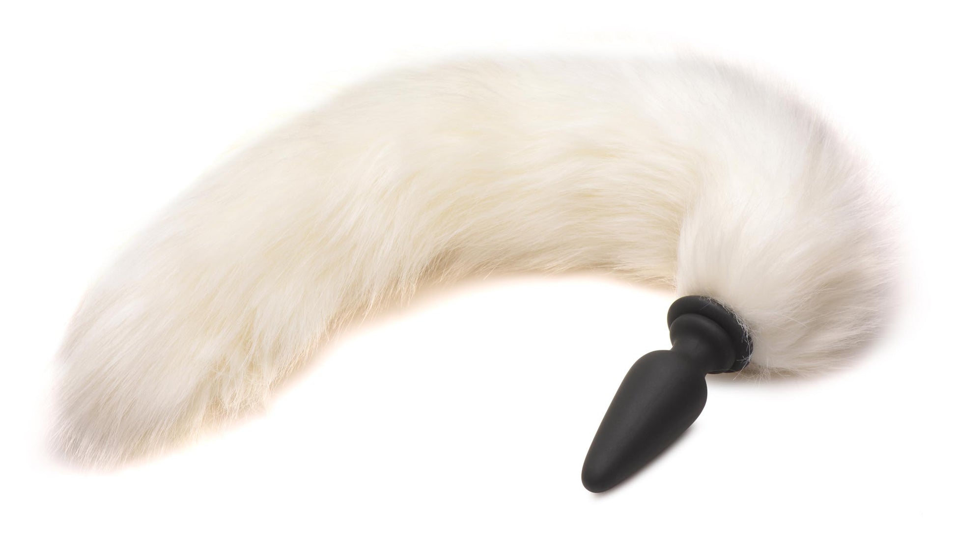 Large Anal Plug with Interchangeable Fox Tail - White - UABDSM