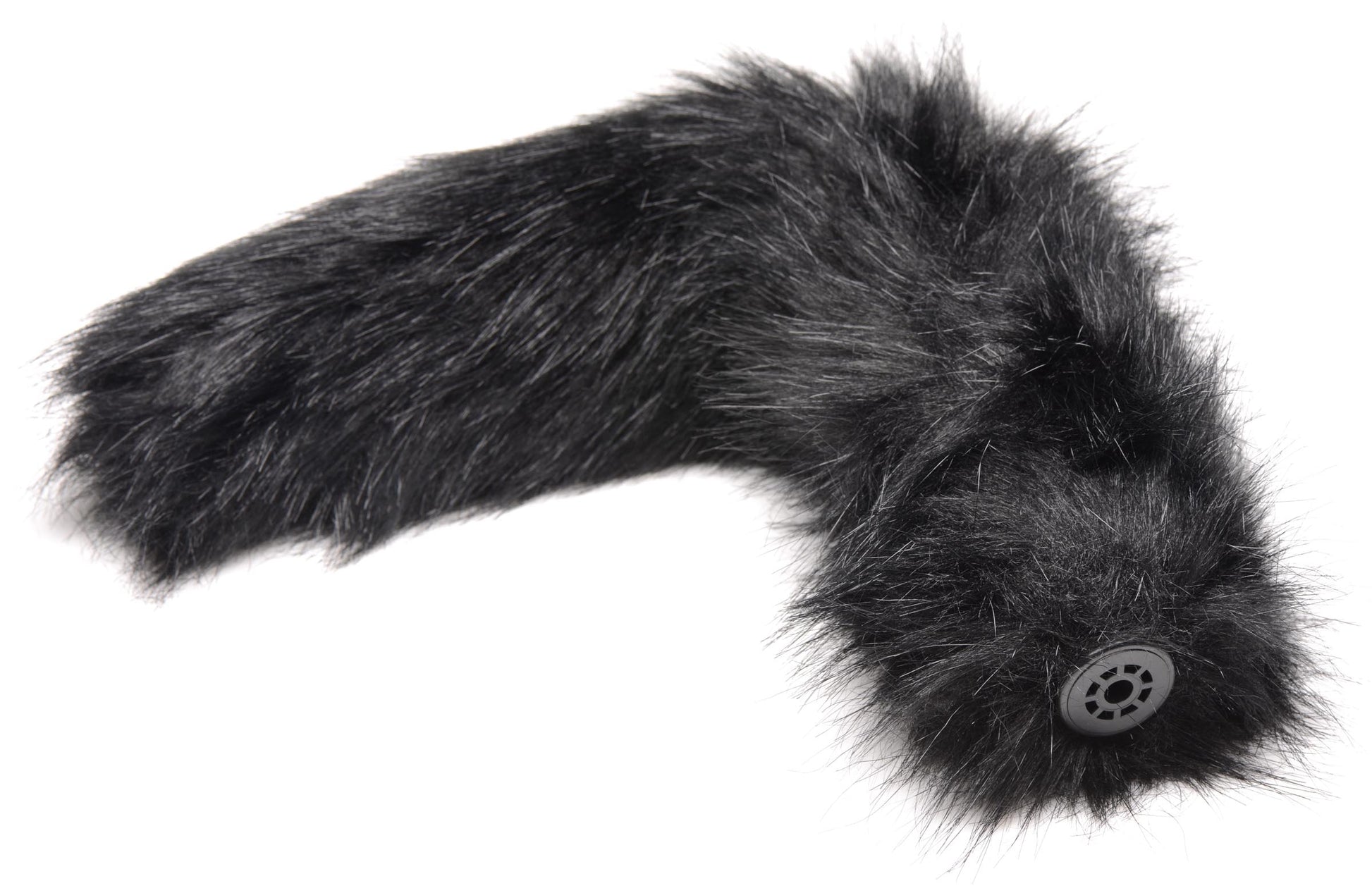 Small Vibrating Anal Plug with Interchangeable Fox Tail - Black - UABDSM