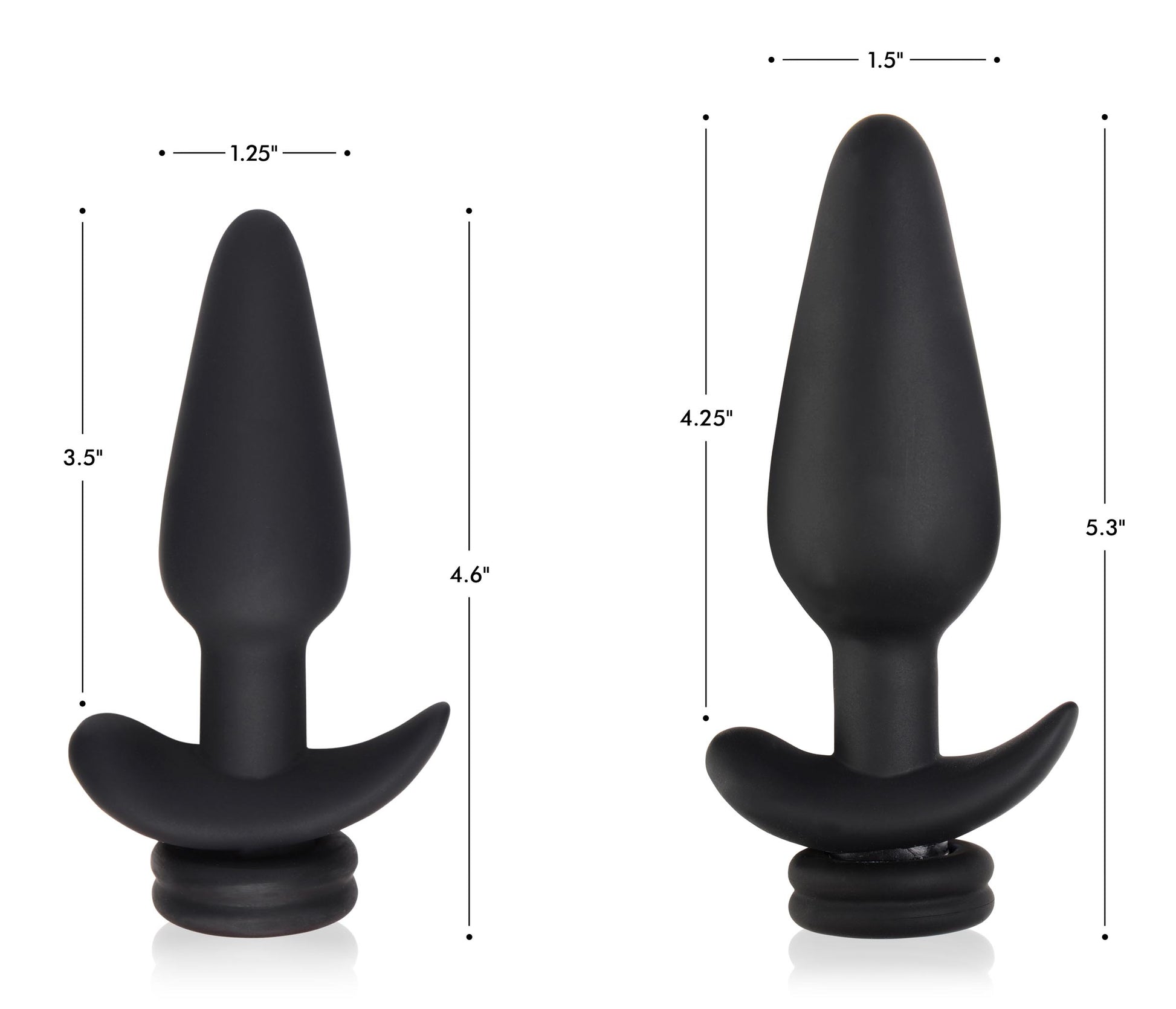 Small Vibrating Anal Plug with Interchangeable Fox Tail - Black and White - UABDSM