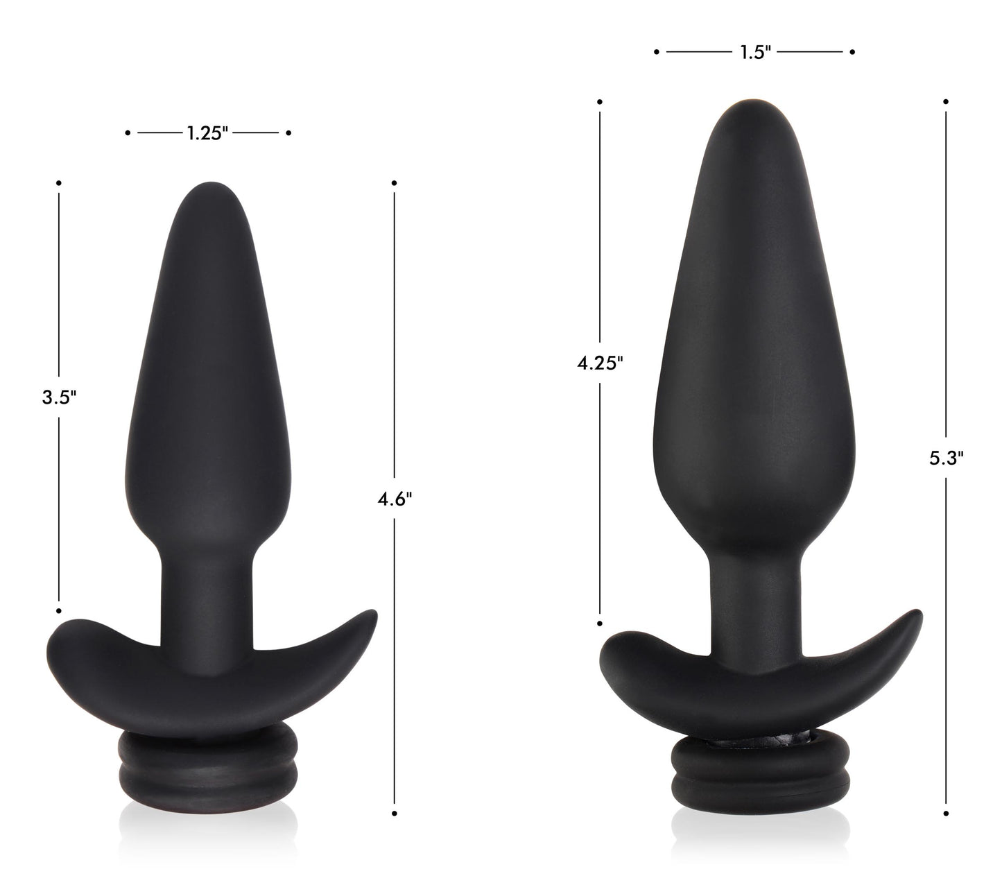 Large Vibrating Anal Plug with Interchangeable Fox Tail - Black - UABDSM
