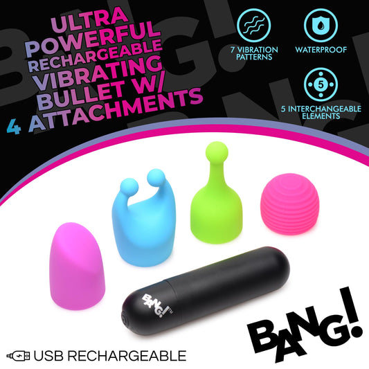 7X Rechargeable Bullet with 4 Attachments - UABDSM