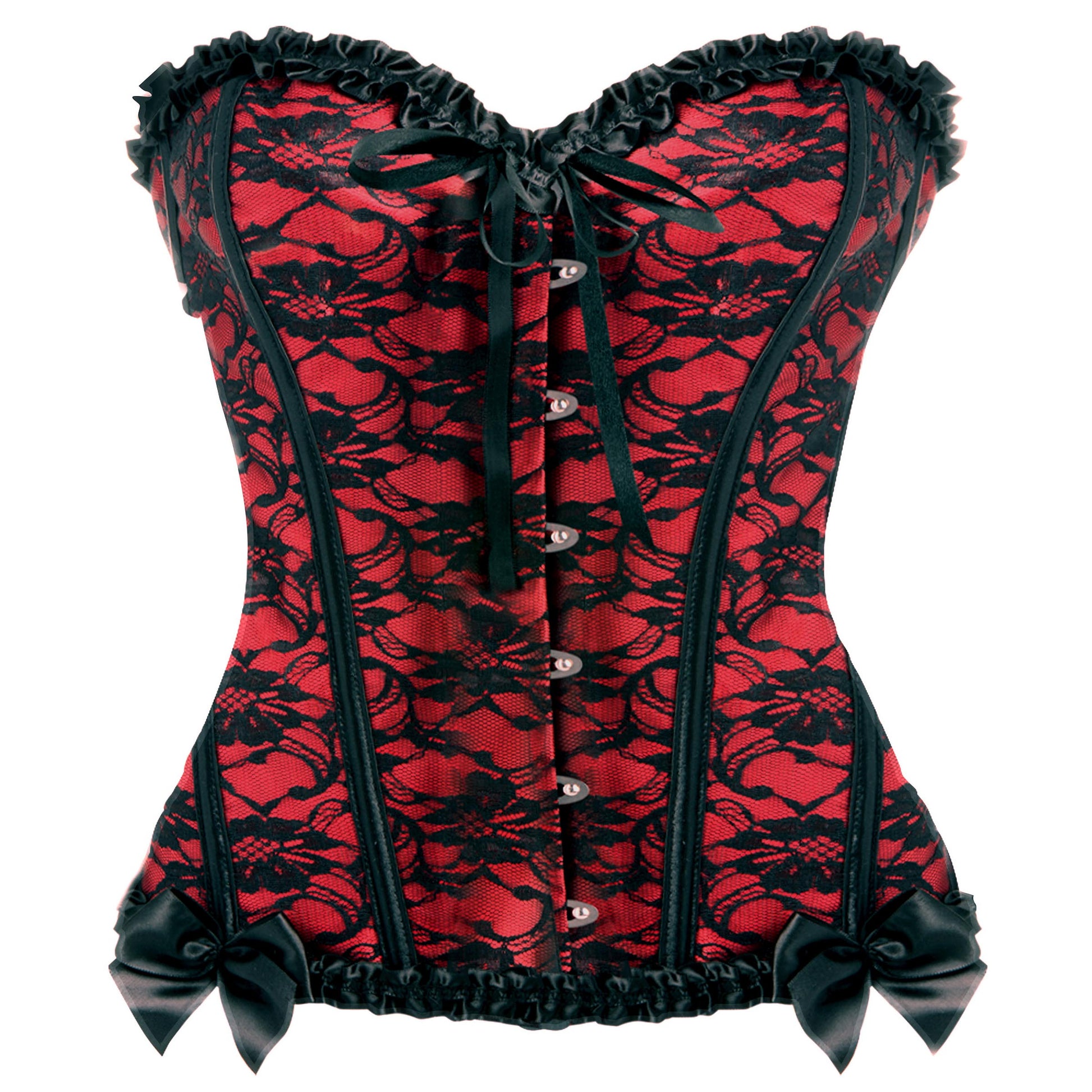 Scarlet Seduction Lace-up Corset and Thong - XL - UABDSM
