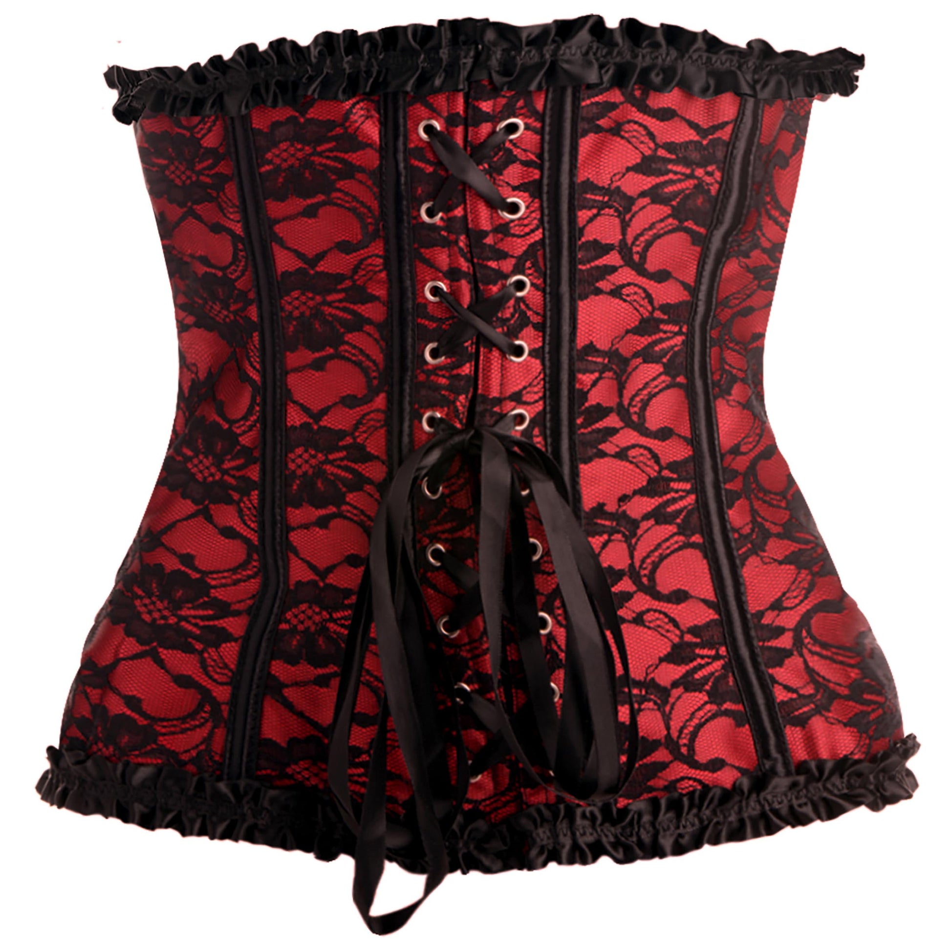 Scarlet Seduction Lace-up Corset and Thong - XL - UABDSM