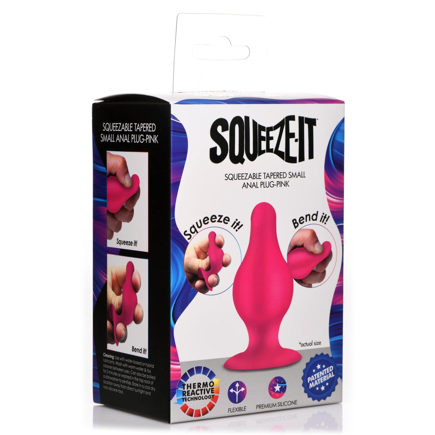 Squeezable Tapered Small Anal Plug - Pink - UABDSM