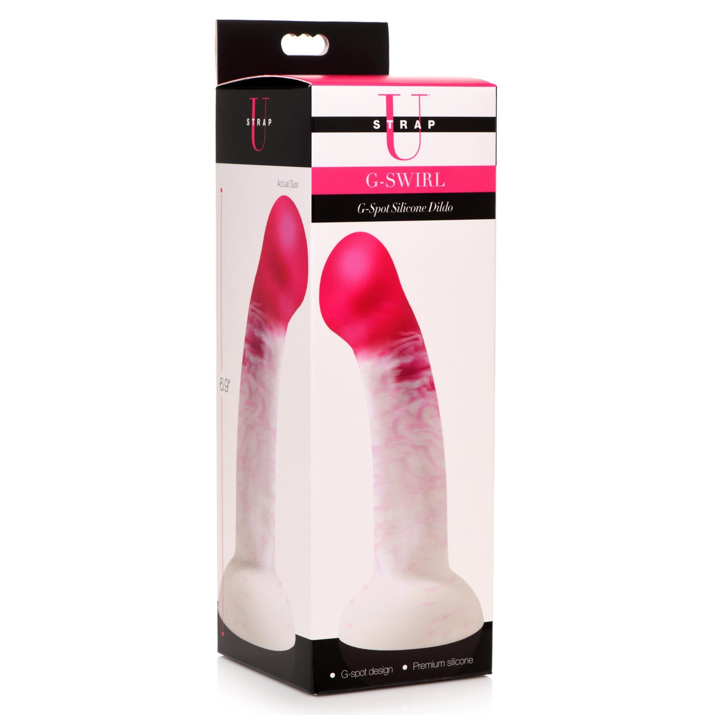 G-Swirl G-Spot Silicone Dildo - Pink - UABDSM