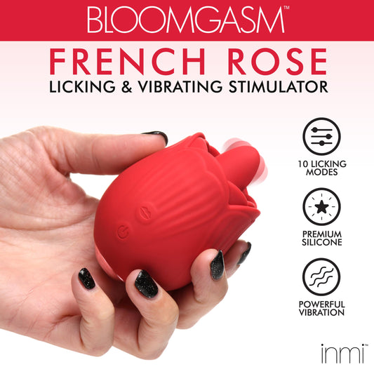 10X French Rose Licking and Vibrating Stimulator - UABDSM