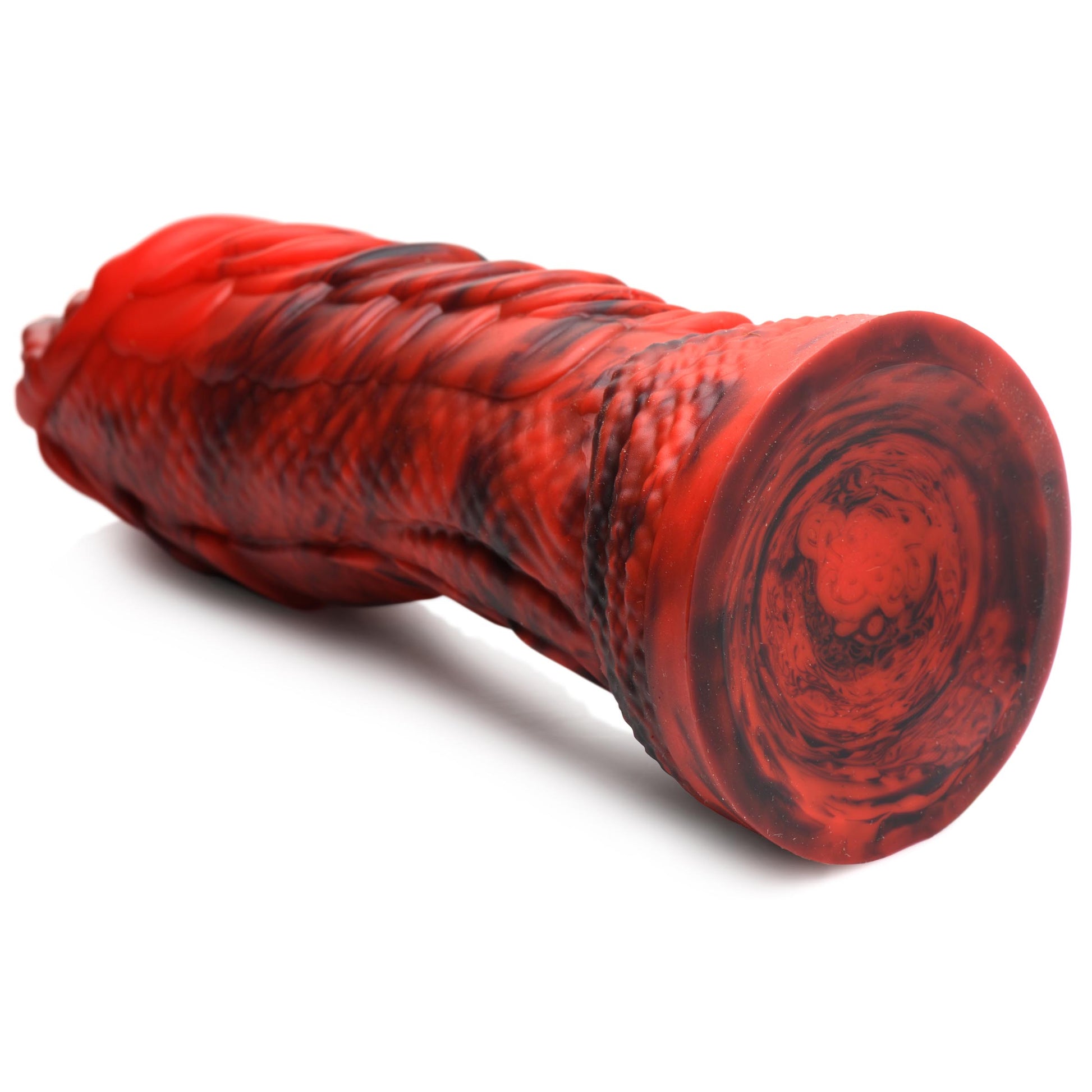 Fire Dragon Red Scaly Silicone Dildo - UABDSM