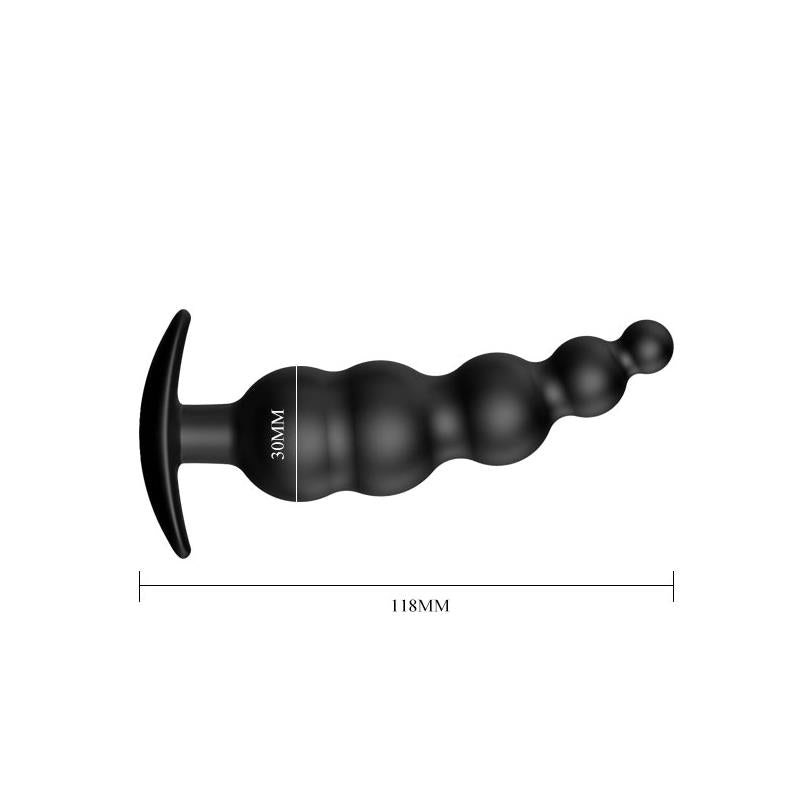 Anal Bubble Plug Black Silicone - UABDSM