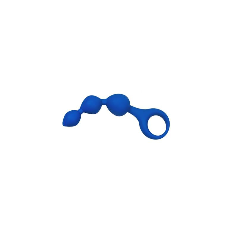 Anal Chain Triball Silicone Blue - UABDSM
