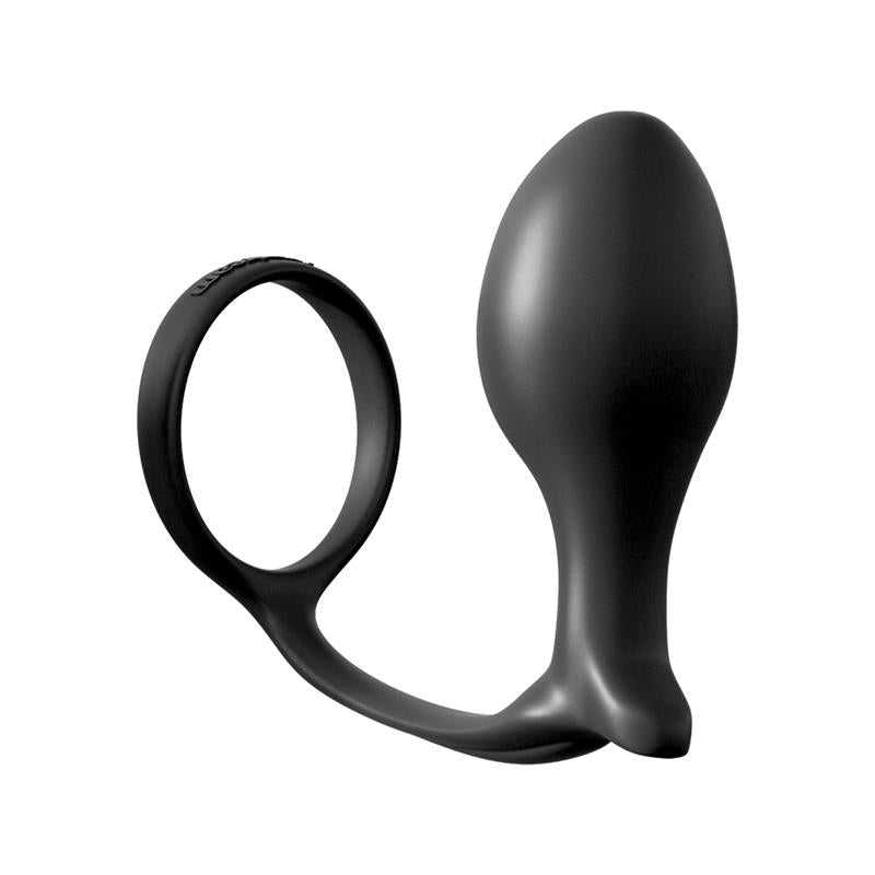 Anal Fantasy Collection  Ass-Gasm Cockring Advanced Plug - Colour Black - UABDSM