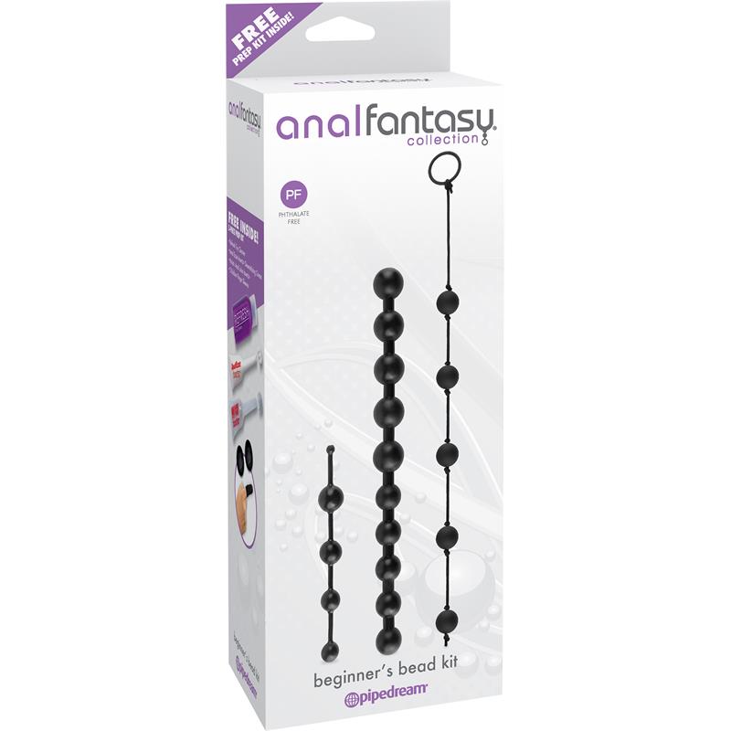 Anal Fantasy Collection  Beginners Bead Kit - Colour Black - UABDSM