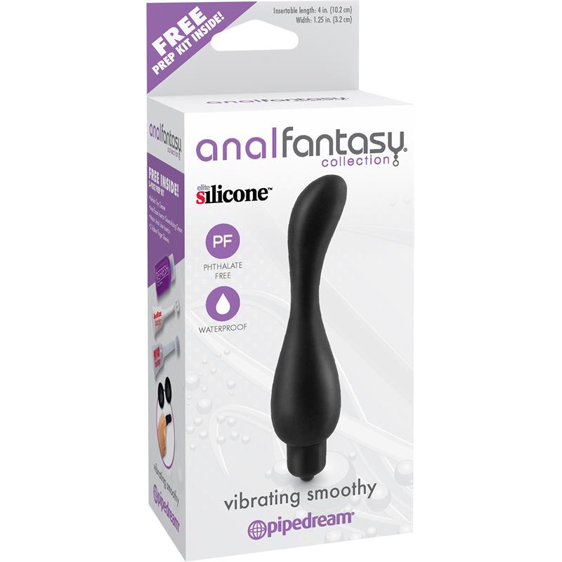 Anal Fantasy Collection Vibrating Smoothy - Colour Black - UABDSM