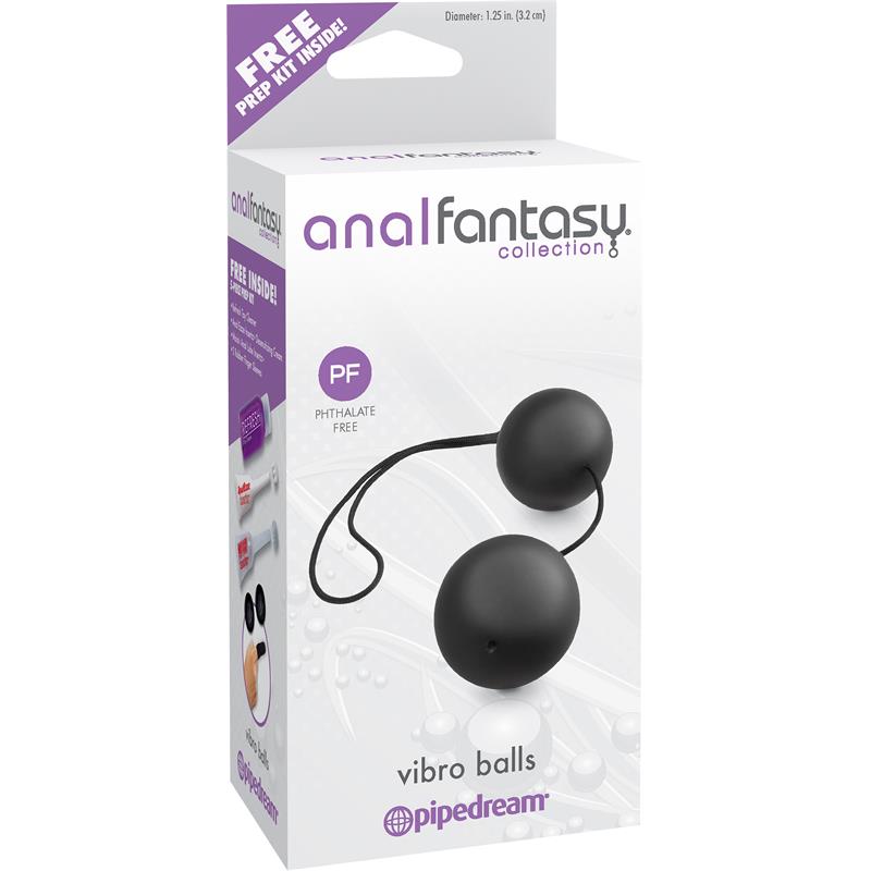 Anal Fantasy Collection Vibro Balls - Colour Black - UABDSM