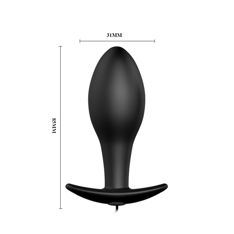 Anal Plug Black Anchor with Remote Control - UABDSM