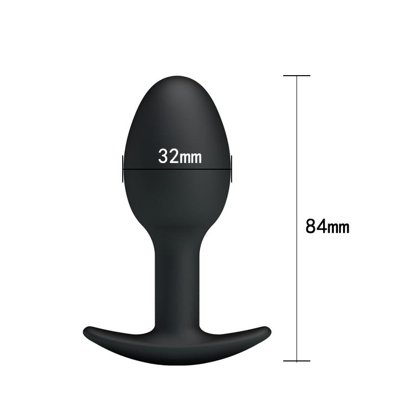 Anal Plug Black with Ball - UABDSM