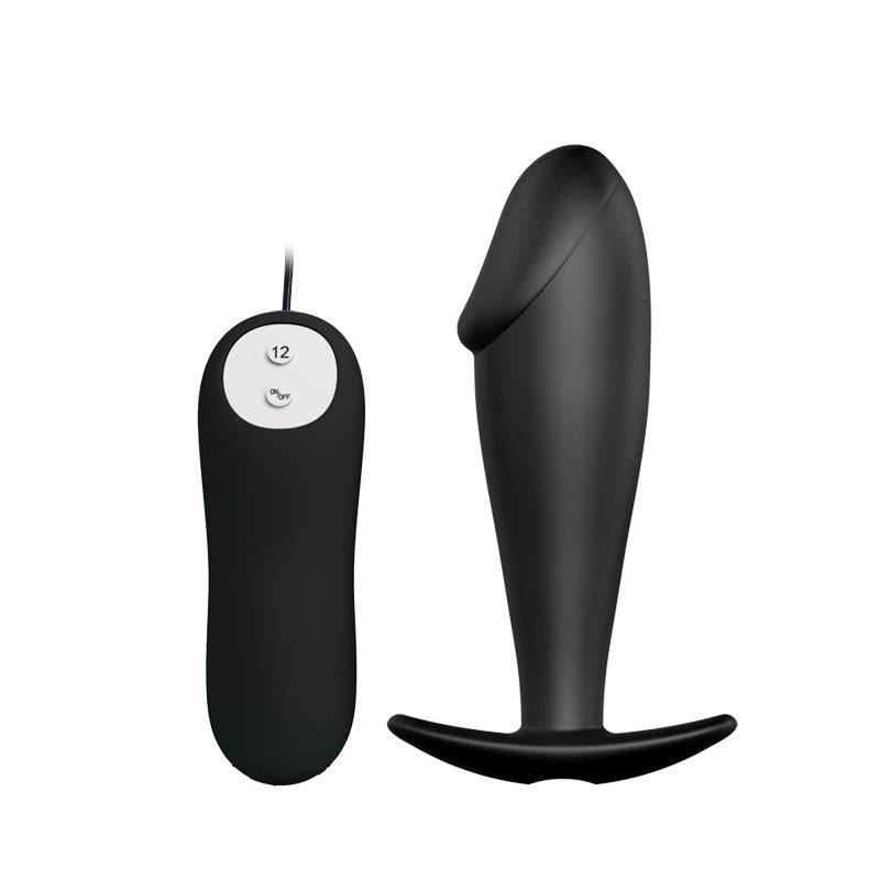 Anal Plug Black with Remote Control - UABDSM