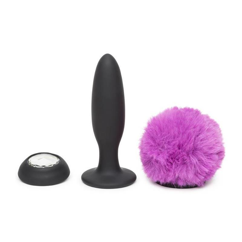 Anal Plug with Vibration and Remote Control Double Base Purple Large - UABDSM