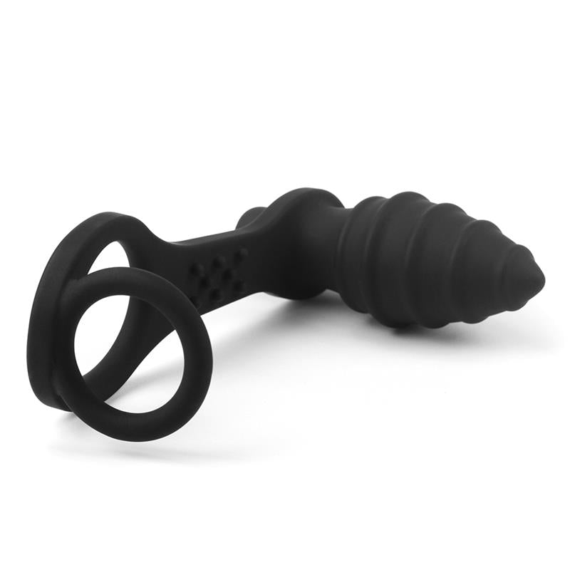 Anal Stimulator Ass Rasca with Vibration Black - UABDSM