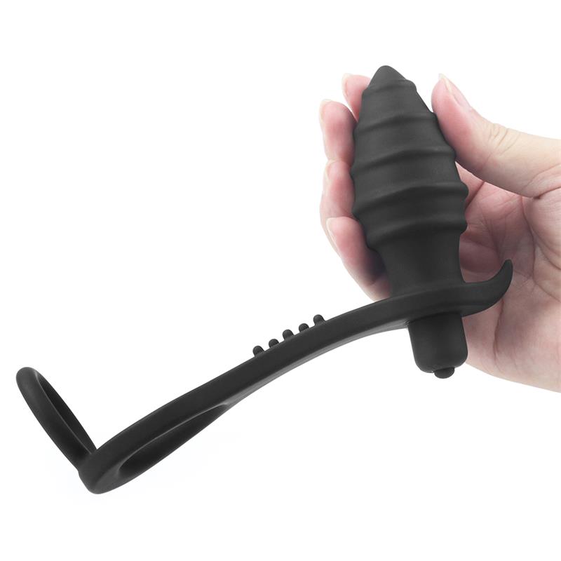 Anal Stimulator Ass Rasca with Vibration Black - UABDSM