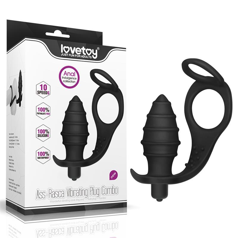 Anal Stimulator Ass Rasca with Vibration Black - UABDSM