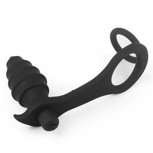 Anal Stimulator Ass Rasca with Vibration Black - UABDSM