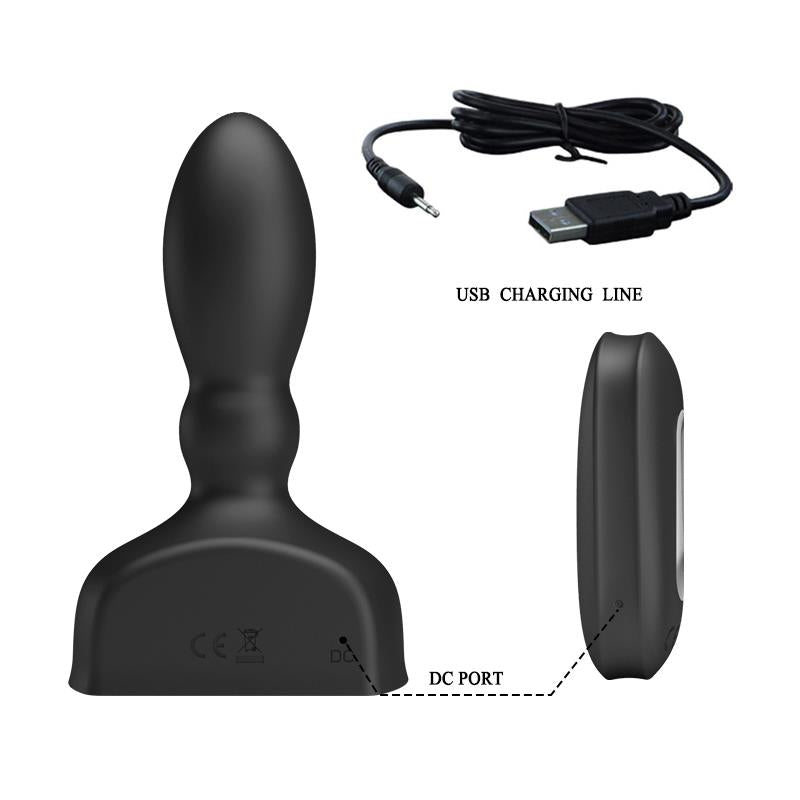 Anal Stimulator Harriet Inflatable USB Silicone Black - UABDSM