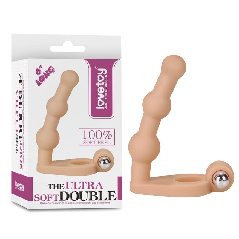 Anal Stimulator The Ultra Soft Bead 6 with Vibration Flesh - UABDSM