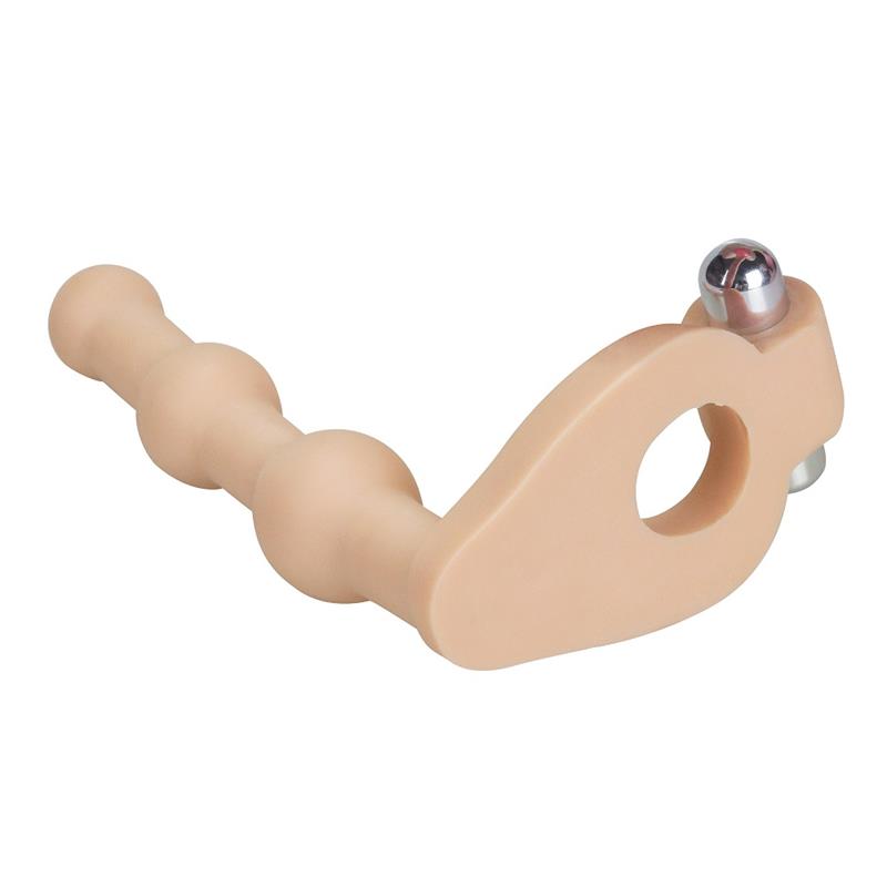 Anal Stimulator The Ultra Soft Bead 6 with Vibration Flesh - UABDSM