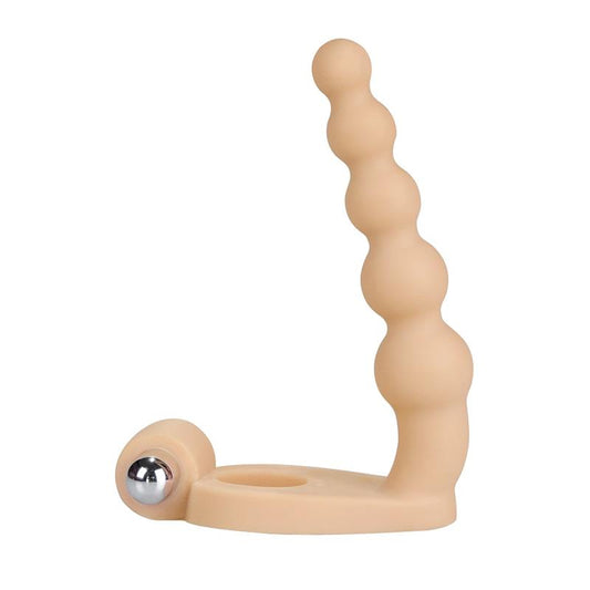 Anal Stimulator The Ultra Soft Bead 6.5 with Vibration Flesh - UABDSM