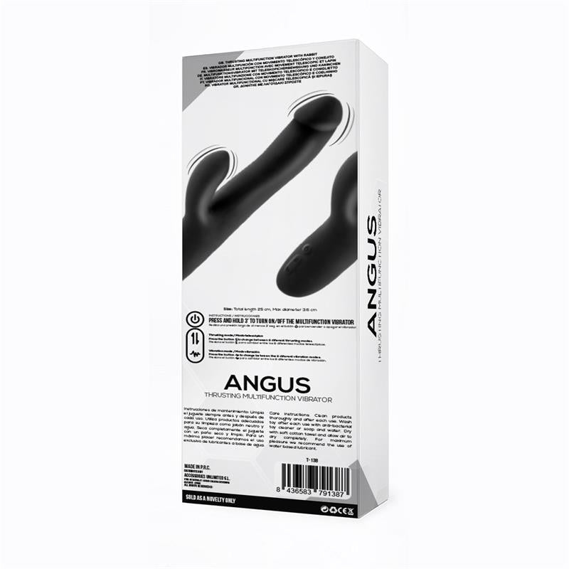 Angus Vibrator with Thrusting Movement 2 Motors Silicone USB - UABDSM