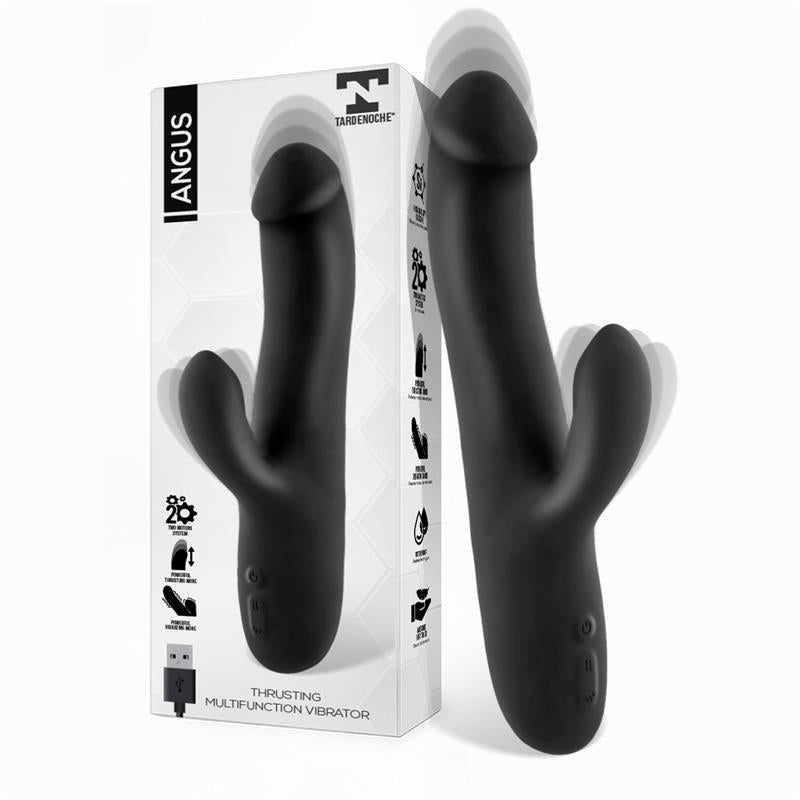 Angus Vibrator with Thrusting Movement 2 Motors Silicone USB - UABDSM