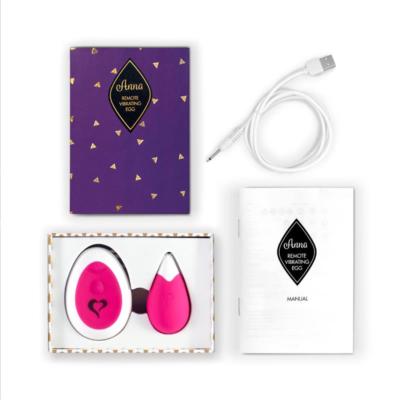 Anna Vibrating Egg with Remote Control Deep Pink - UABDSM