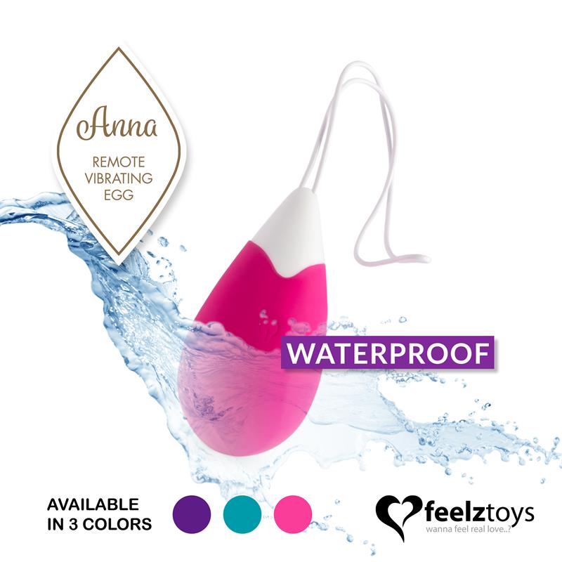 Anna Vibrating Egg with Remote Control Deep Pink - UABDSM