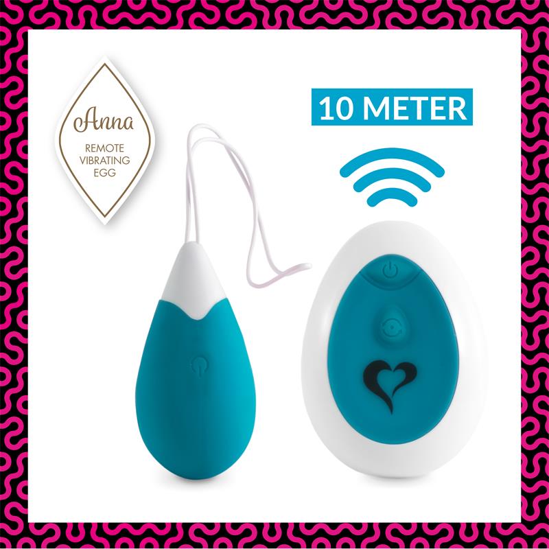 Anna Vibrating Egg with Remote Control USB Deep Green - UABDSM