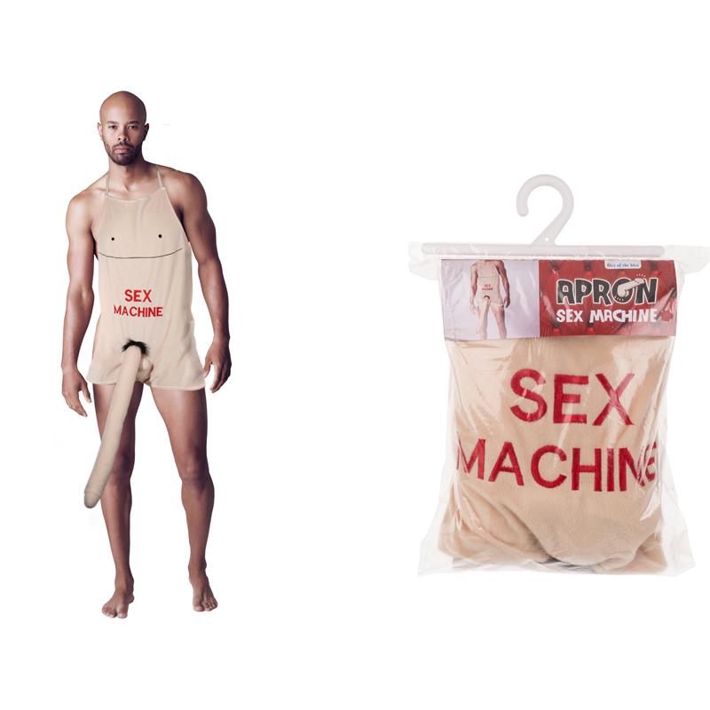 Apron with Plush Penis Sex Machine - UABDSM