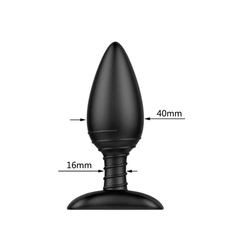 Asher Butt Plug with Remote Control Magnetic USB Black - UABDSM