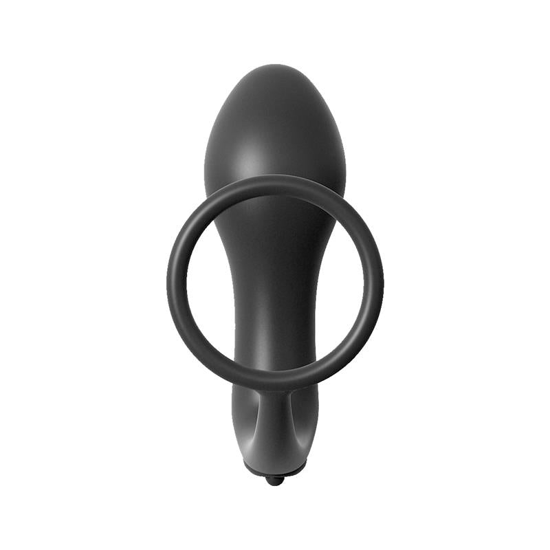 Ass-Gasm Cockring Vibrating Plug  - Colour Black - UABDSM