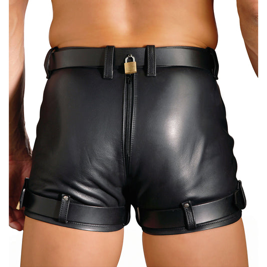 Strict Leather Chastity Shorts- 38 inch waist - UABDSM
