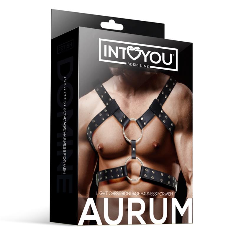 Aurum Male Chest Bondage Harness Vegan Leather - UABDSM