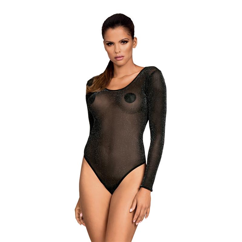 B123 Sheer Long Sleeved Teddy - UABDSM