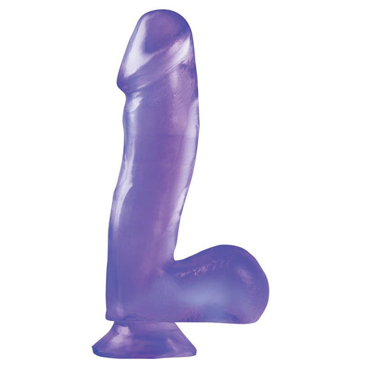 Basix Rubber Works 1651 cm Dong and Testicles with Suction Cup - Colour Purple - UABDSM