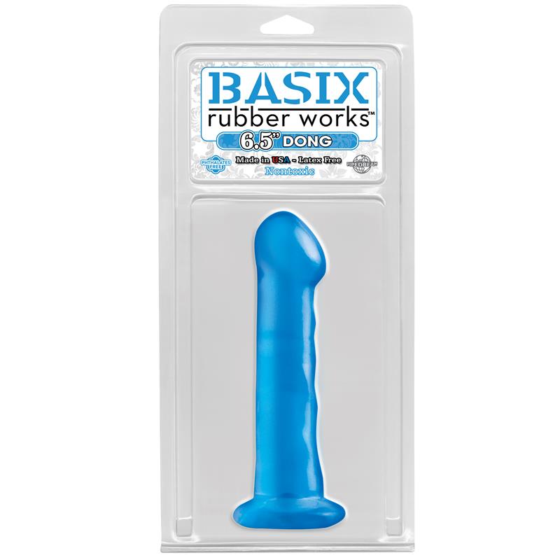 Basix Rubber Works  1651 cm Dong with Suction - Blue - UABDSM