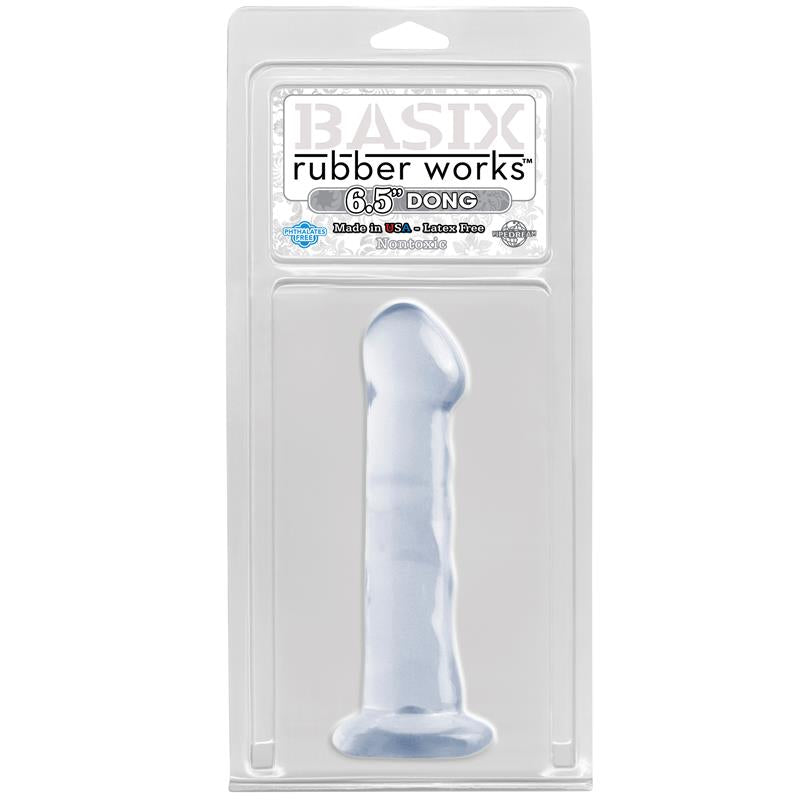 Basix Rubber Works  1651 cm Dong with Suction - Colour Clear - UABDSM