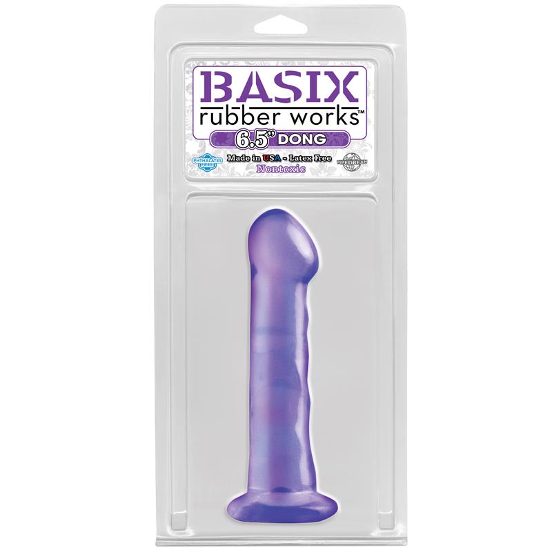 Basix Rubber Works  1651 cm Dong with Suction - Purple - UABDSM