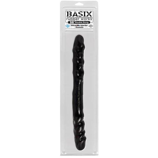 Basix Rubber Works 406 cm Double Dong ? Colour Black - UABDSM
