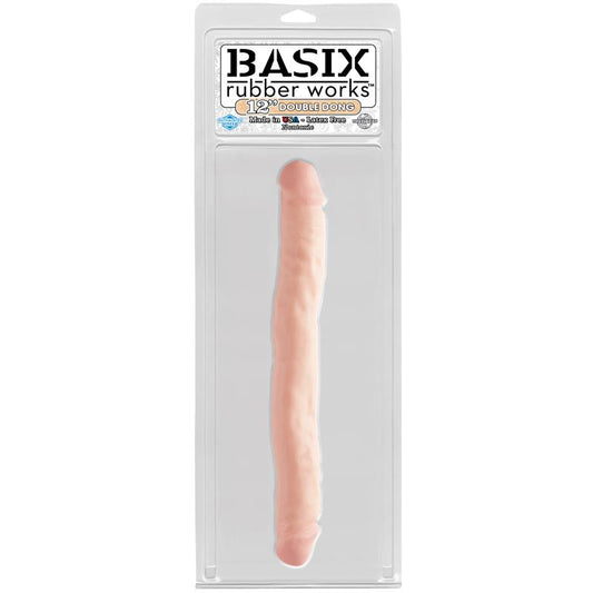 Basix Rubber Works 406 cm Double Dong ? Colour Flesh - UABDSM