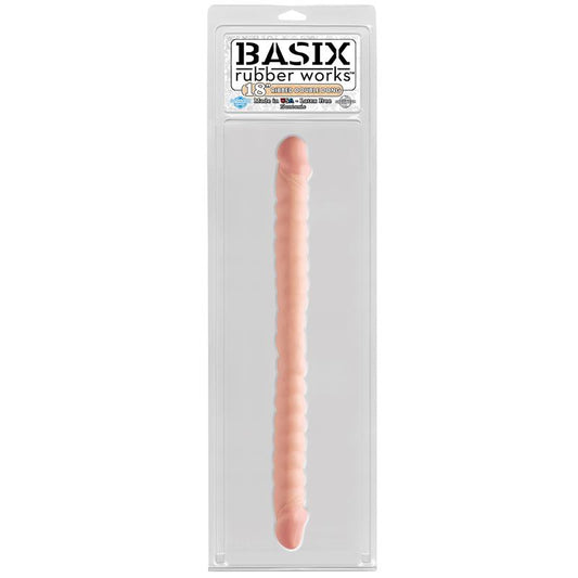 Basix Rubber Works  457 cm Double Dong - Colour Flesh - UABDSM